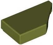 Placa Lisa Modificada 1x2 com Chanfro Direita Oliver Green