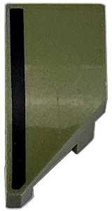 Cunha 1x2 com encaixe esquerda Oliver Green com Listra Preta