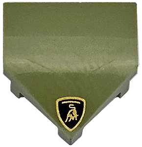 Cunha 2x2 pontiaguda com entalhes de pino Oliver Green com Logo da Lamborghini