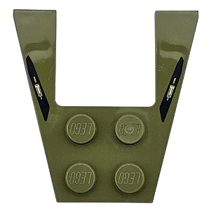 Placa em Cunha 4x4 Oliver Green com desenho de Amortecedores