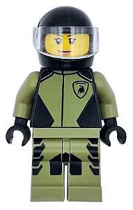Minifigura Lego City - Piloto da Lamborghini Lambo V12