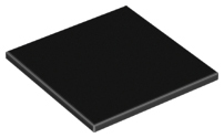 Placa  lisa 6x6 Preta