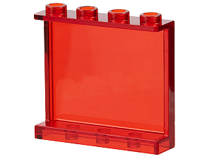 Painel 1x4x3 Translúcido Vermelho