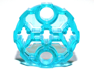 Barril de Arma de Fábrica de Herói com 2 Furos de Pino e 3 Furos de Eixo Translúcido Azul