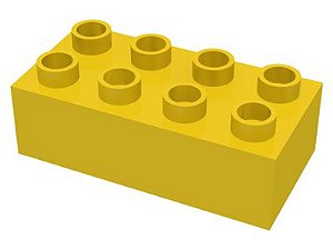 Tijolo Lego Duplo 2x4 Amarelo