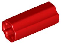 Conector de Eixo 2L (Liso com x Furo + Orientação) Vermelho