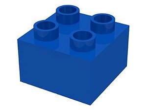 Tijolo Lego Duplo  2x2 Azul