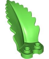 Placa Redonda 1x2 com Folha Curva e Vertical Verde Brilhante