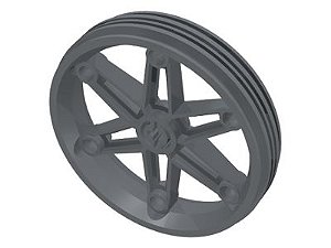 Roda Lego 61.6mm D. x 13.6mm motocicleta Cinza Escuro