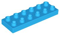 Placa Lego Duplo 2x6  Azul