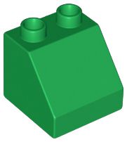 Tijolo LEGO Duplo 2x2 com inclinação de 45 graus