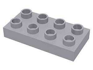 Placa lego DUPLO 2x4x1/2 Cinza Escura