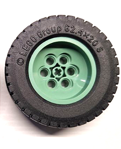 Roda / Pneu - 62.4 x 20 (86652 / 32019) (01 unidade de roda + 01 unidade Pneu))