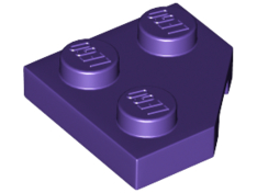 Placa com Canto Cortado  2x2 Dark Purple