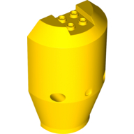 Metade do Tambor Basculante 3x6x8 com 2 Furos para Pinos Amarelo