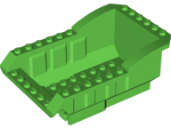 Caçamba Basculante 12x8x5 com Placa de Dobradiça Fixa Verde