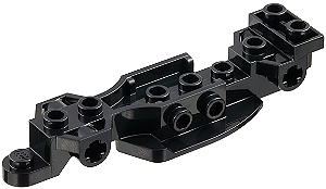 Base 3x9x1 1/3 Base de Carro de Corrida de Fórmula 1 com Furos para Eixo Preta