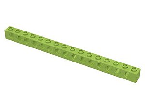 Tijolo Technic 1x16 com Furos Verde Limão