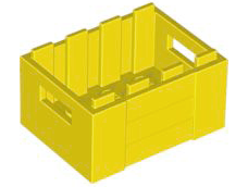 Caixa 3x4x1 2/3 com alças  amarela