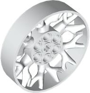 Roda 55,7 mm D. x 13 mm Technic, 6 Furos para Pinos e 12 Raios Bifurcados Branca