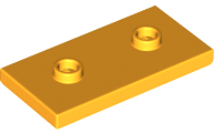 Placa Modificada 2x4 com 2 studs laranja brilhante