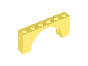 Tijolo com Arco 1x6x2 Amarelo brilhante