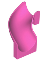 Escorregador 6x6x6 com Curva 90 graus Rosa Escuro