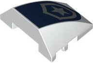 Cunha 4x3 Curva Tripla com Desenho de Logotipo de Estrela de Policia Azul Escuro