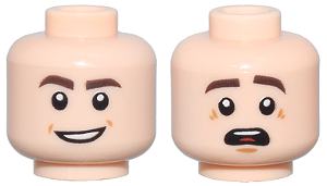 Cabeça Rosto Duplo Sorrindo / Assustada Light Nougat