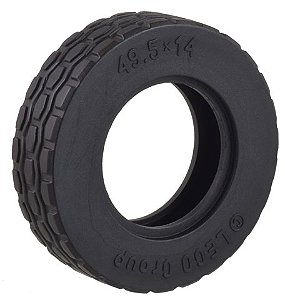 Pneu 49.5 x 14mm Preto