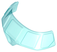 Vidro para Fuselagem de Aeronave Curvado para Frente 6x10 com 5 Painéis de Janela Translúcido Azul Claro