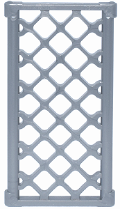 Painel para janela 1x4x6 Treliça Diamante Flat Silver