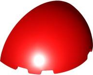 Para-brisa 3x6x2 1/3 Quarto de Esfera Vermelho