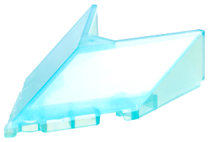 Para-brisa 6x4x1 1/3 Pontiagudo Translúcido Azul Cetim