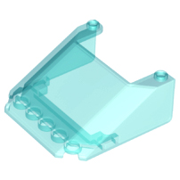 Para-brisa 6x6x2 com 2 Pinos na Parte Superior Translúcido Azul Claro