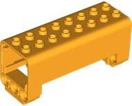 Seção de Guindaste 3x8x3 com 6 Furos para Pinos Laranja Brilhante