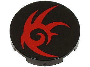 Placa Lisa Redonda 2x2 com Desenho de Logo do Ouriço