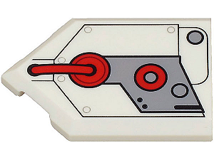 Placa Lisa Pentagonal Modificado 2x3 com Desenho de Tampa do Motor Branca