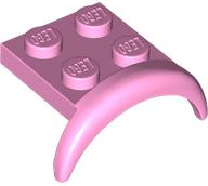 Para-Lamas 3x3x1 com arco redondo Rosa Brilhante