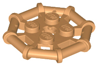 Placa modificada 2x2 com estrutura de barra octogonal reforçada Medium Nougat