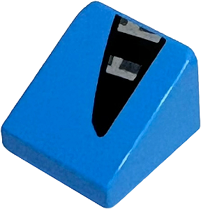 Inclinação 30 1x1x2/3 com desenho de Ventilação Dark Azure - Lado Direito