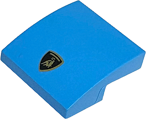 Inclinação Curva 2x2 Dark Azure com Logo da Lamborghini