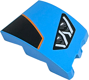 Cunha 3x2 Esquerda com desenho de farol de carro Lamborghini Huracán Dark Azure