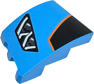 Cunha 3x2 Direita com desenho de farol de carro Lamborghini Huracán Dark Azure