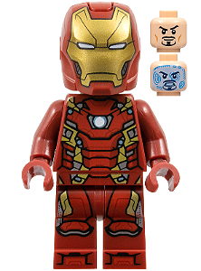 Minifigura Lego Marvel - Homem de Ferro - Armadura Mark 46