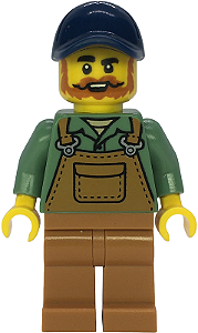 Minifigura Lego City - Fazendeiro com Barba