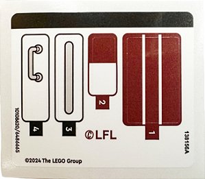 Cartela de Adesivo do Set 75378