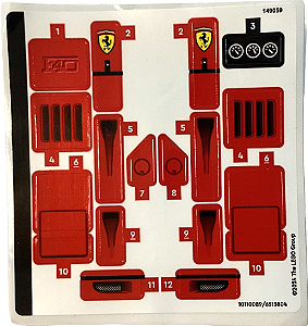 Cartela de Adesivo do Set 76934