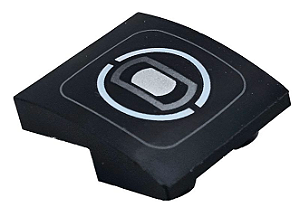 Inclinação Curva 2x2 invertida Preta com Desenho de Farol