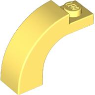 Tijolo com Arco 1x3x2 topo Curvo Amarelo Claro Brilhante